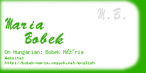 maria bobek business card